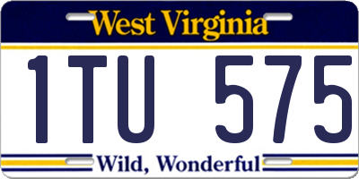 WV license plate 1TU575