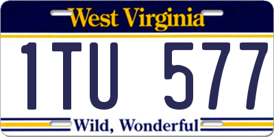 WV license plate 1TU577