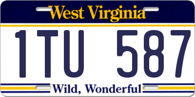 WV license plate 1TU587
