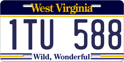 WV license plate 1TU588