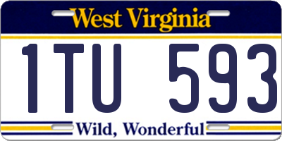 WV license plate 1TU593