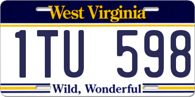WV license plate 1TU598