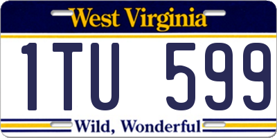 WV license plate 1TU599