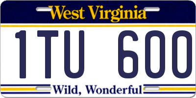 WV license plate 1TU600