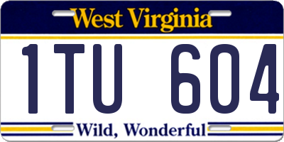 WV license plate 1TU604