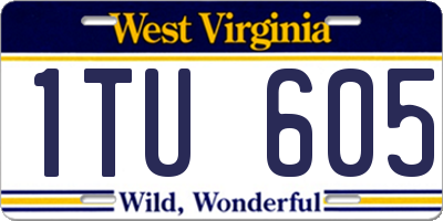 WV license plate 1TU605