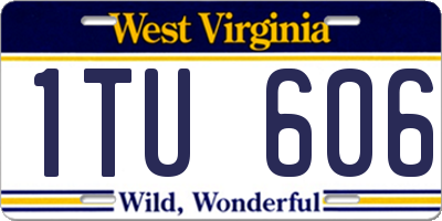 WV license plate 1TU606
