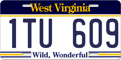 WV license plate 1TU609