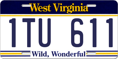 WV license plate 1TU611