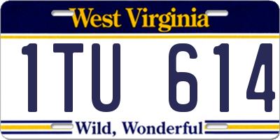 WV license plate 1TU614