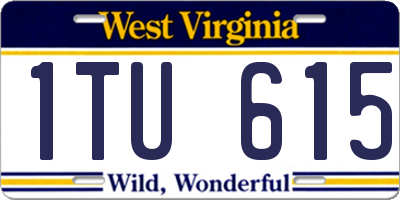 WV license plate 1TU615
