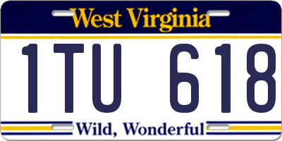 WV license plate 1TU618