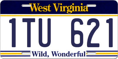 WV license plate 1TU621