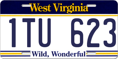 WV license plate 1TU623