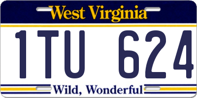 WV license plate 1TU624