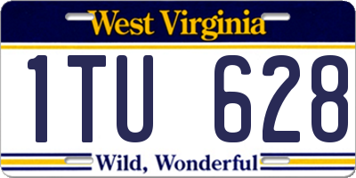 WV license plate 1TU628