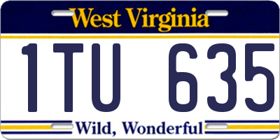WV license plate 1TU635