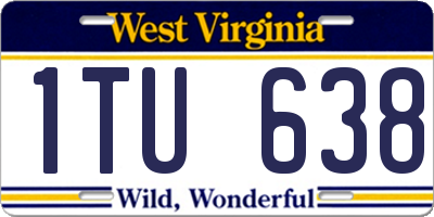 WV license plate 1TU638