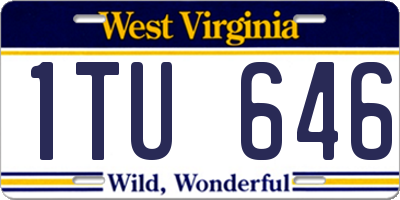 WV license plate 1TU646