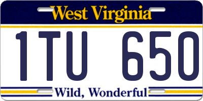 WV license plate 1TU650