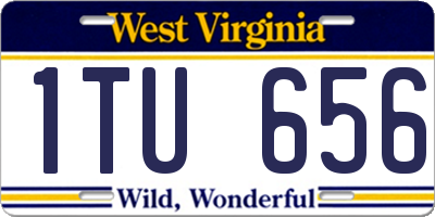 WV license plate 1TU656