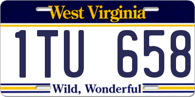 WV license plate 1TU658
