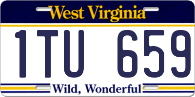 WV license plate 1TU659