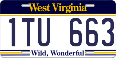 WV license plate 1TU663