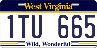 WV license plate 1TU665