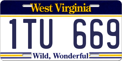 WV license plate 1TU669