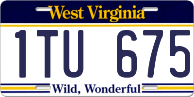 WV license plate 1TU675