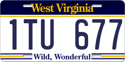 WV license plate 1TU677
