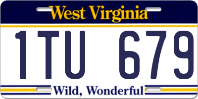 WV license plate 1TU679