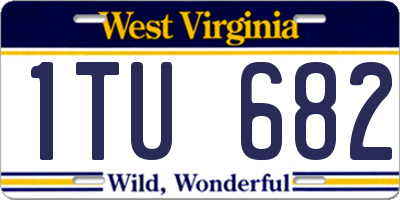 WV license plate 1TU682