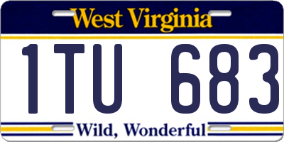 WV license plate 1TU683