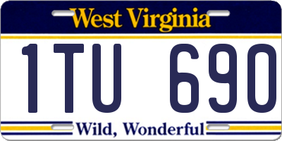WV license plate 1TU690