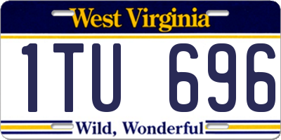 WV license plate 1TU696
