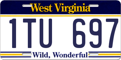 WV license plate 1TU697