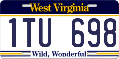 WV license plate 1TU698