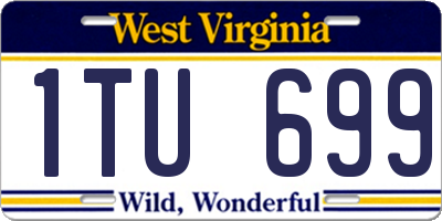 WV license plate 1TU699
