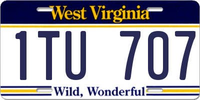 WV license plate 1TU707
