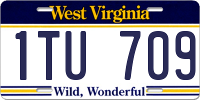 WV license plate 1TU709