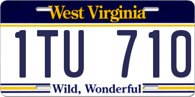 WV license plate 1TU710