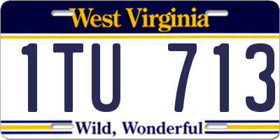 WV license plate 1TU713