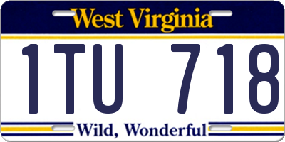 WV license plate 1TU718