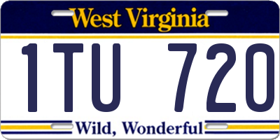 WV license plate 1TU720