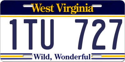 WV license plate 1TU727