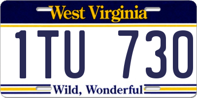 WV license plate 1TU730