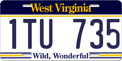 WV license plate 1TU735