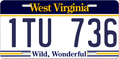 WV license plate 1TU736